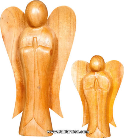 Bali Wood Carvings Praying Angels