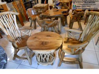 Teak Wood Chairs Table Set
