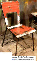 Oildrm1-22 Metal Recycled Oil Drum Dining Chair Bali Indonesia