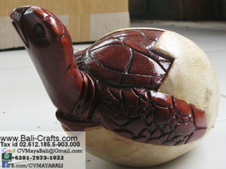 bcws2-1 Wooden Turtle Eggs Carvings Bali Indonesia